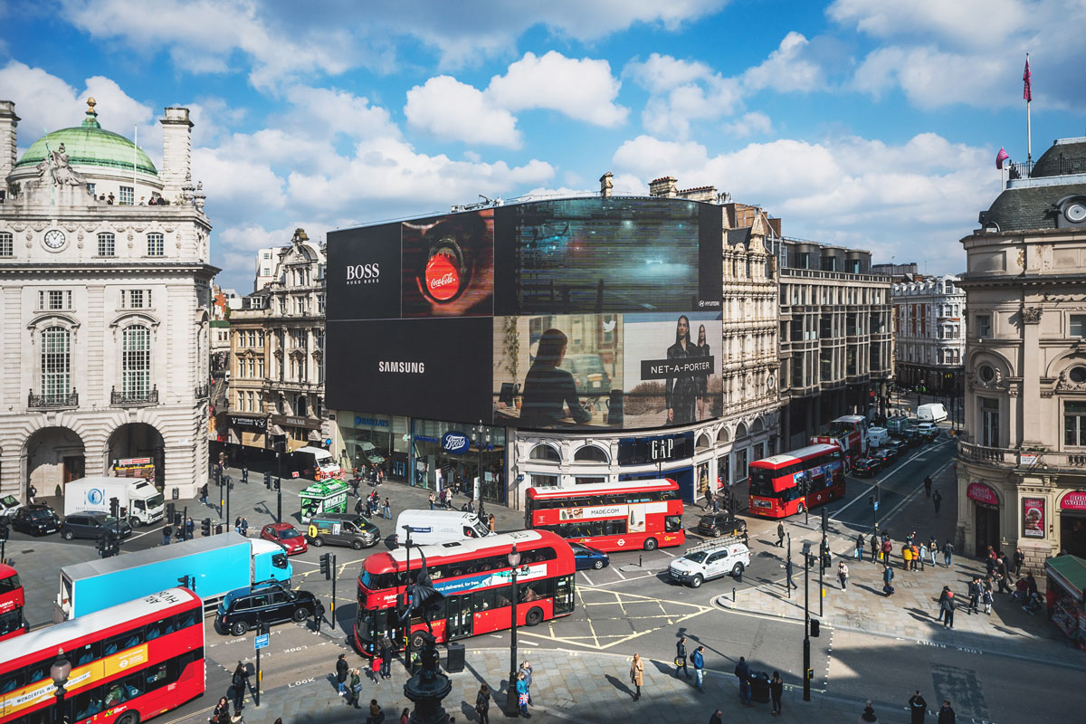 Piccadilly Circus in London