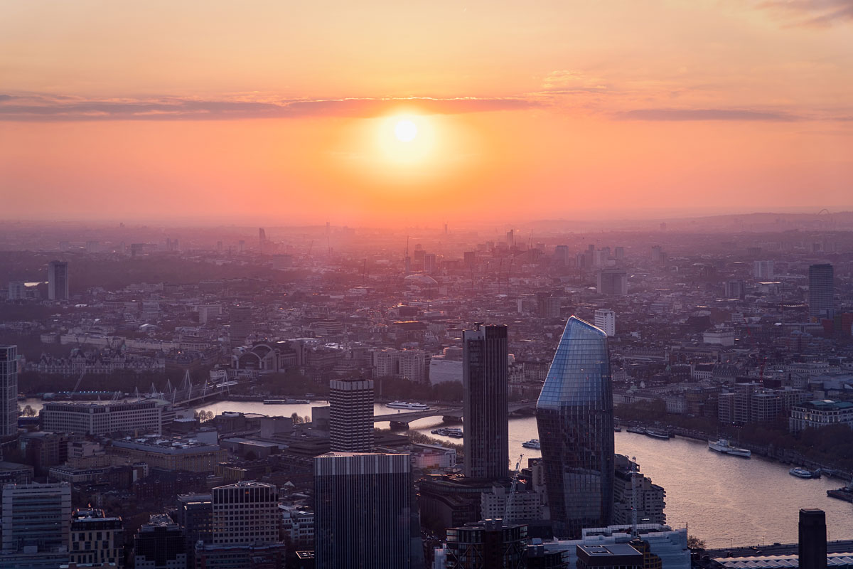 London The Shard Sonnenuntergang Aussicht
