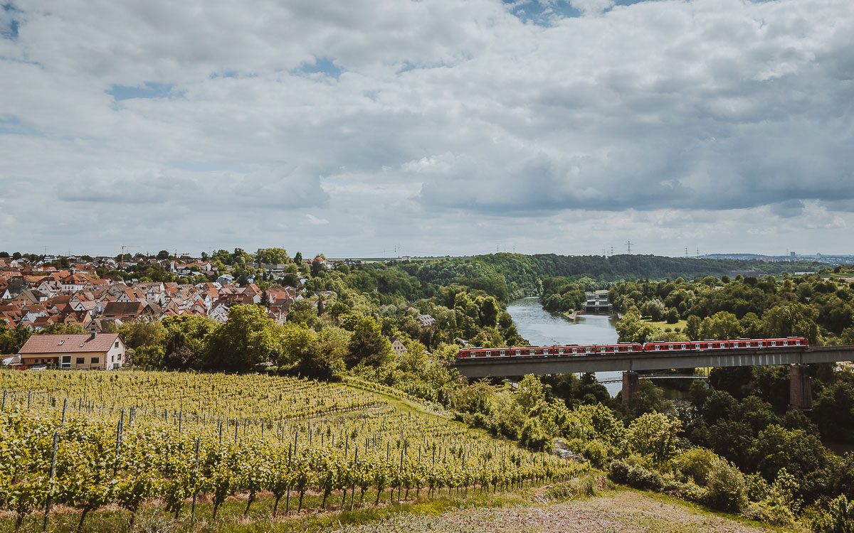 Panoramablick Marbach am Neckar