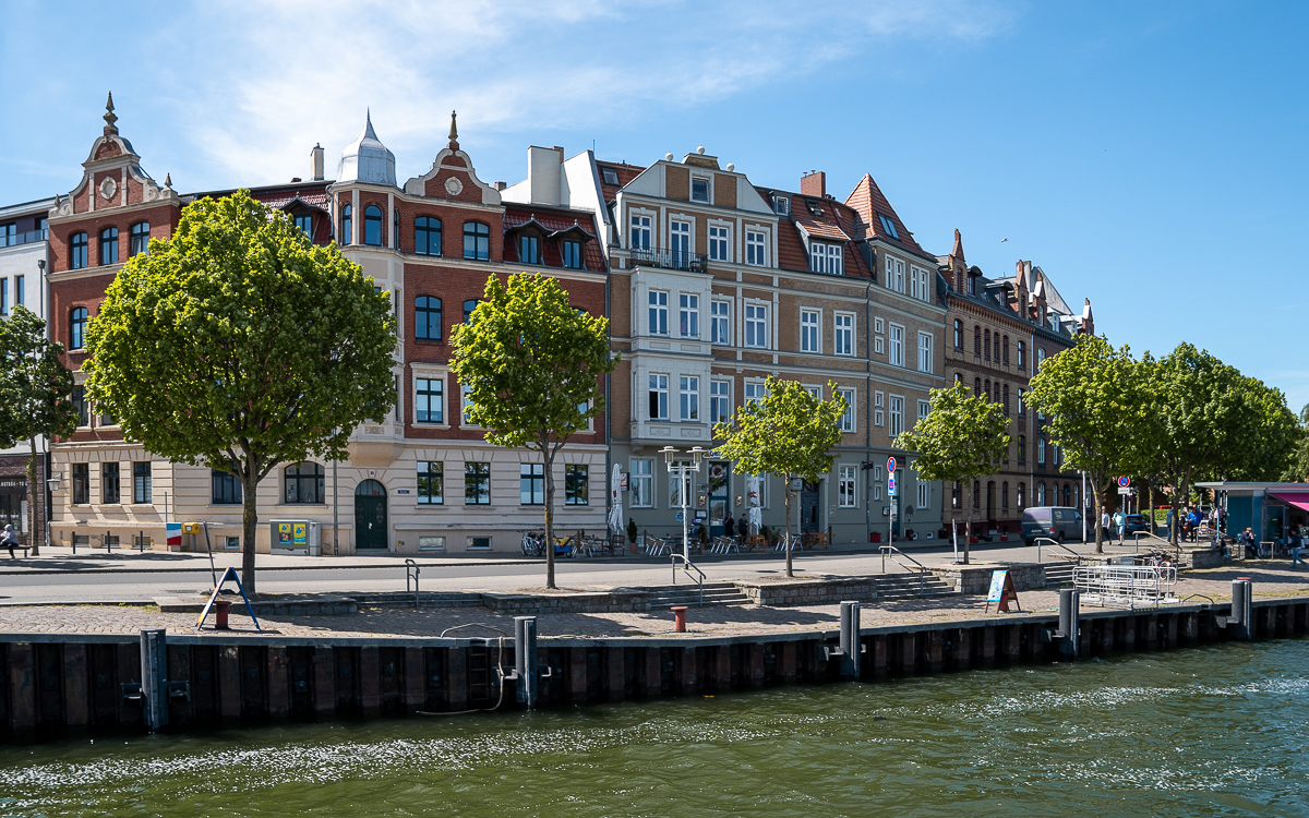 Schöne Häuserfassaden in Stralsund