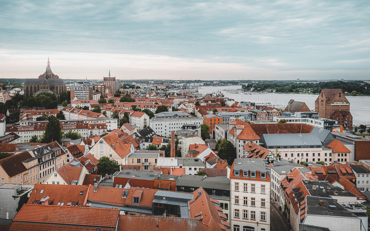 Aussicht von der Petrikirche in Rostock Aussicht von der Petrikirche in Rostock