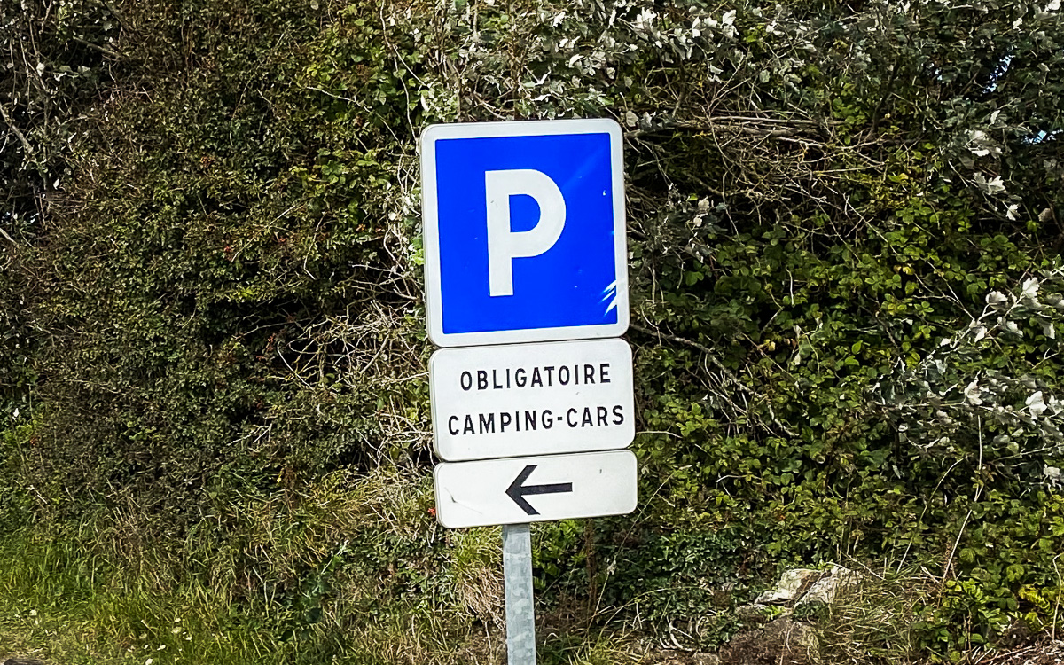 Parkplatz Wohnmobil Schild Frankreich