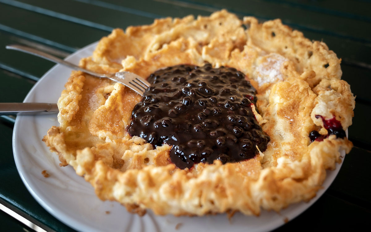 Blaubeer-Pfannkuchen an der Grünhütte