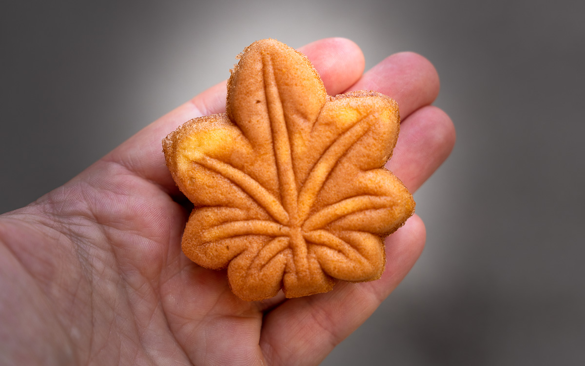 Momiji Manju-Gebäck Miyajima essen