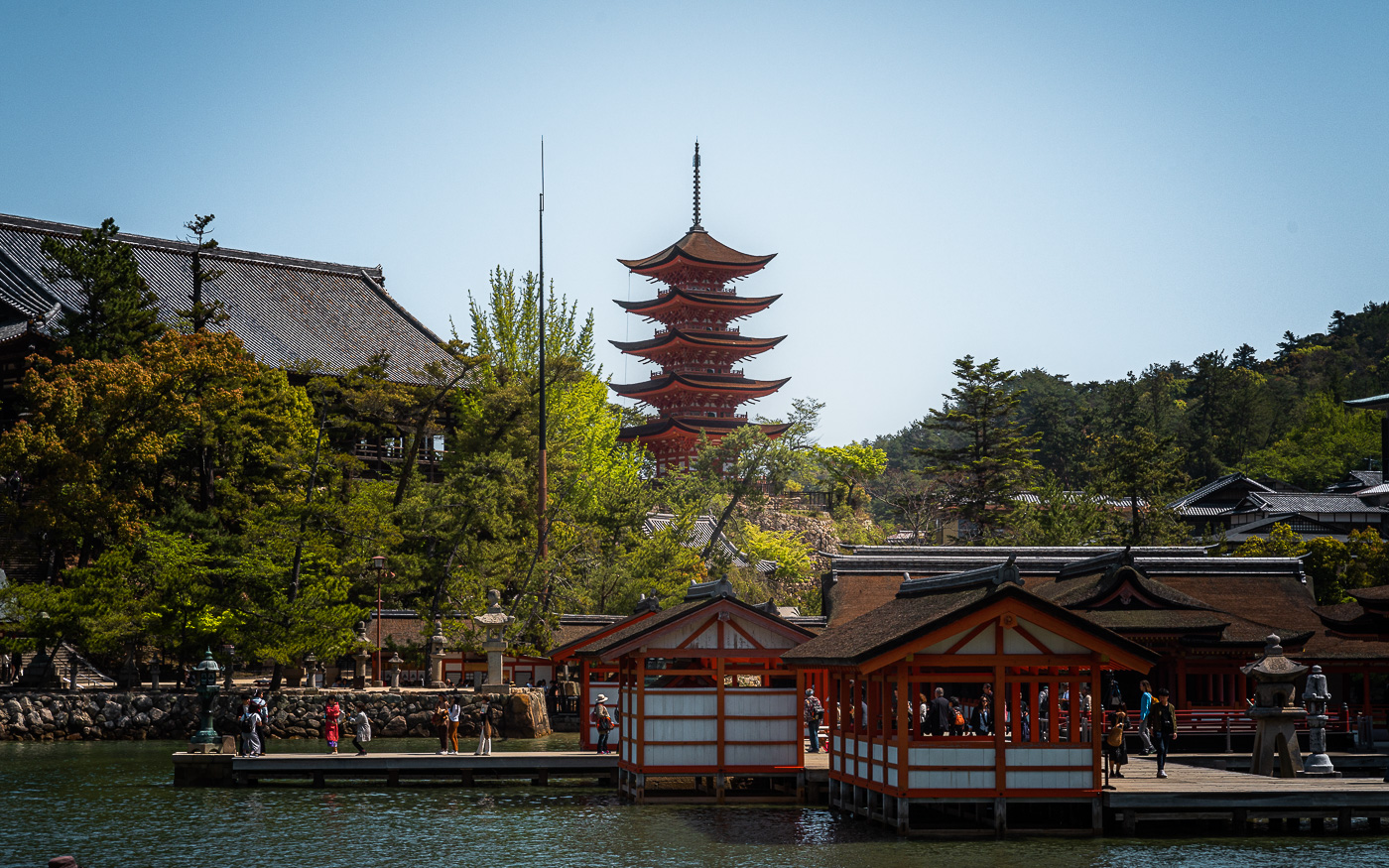 Fünfstöckige Pagode Miyajima Japan