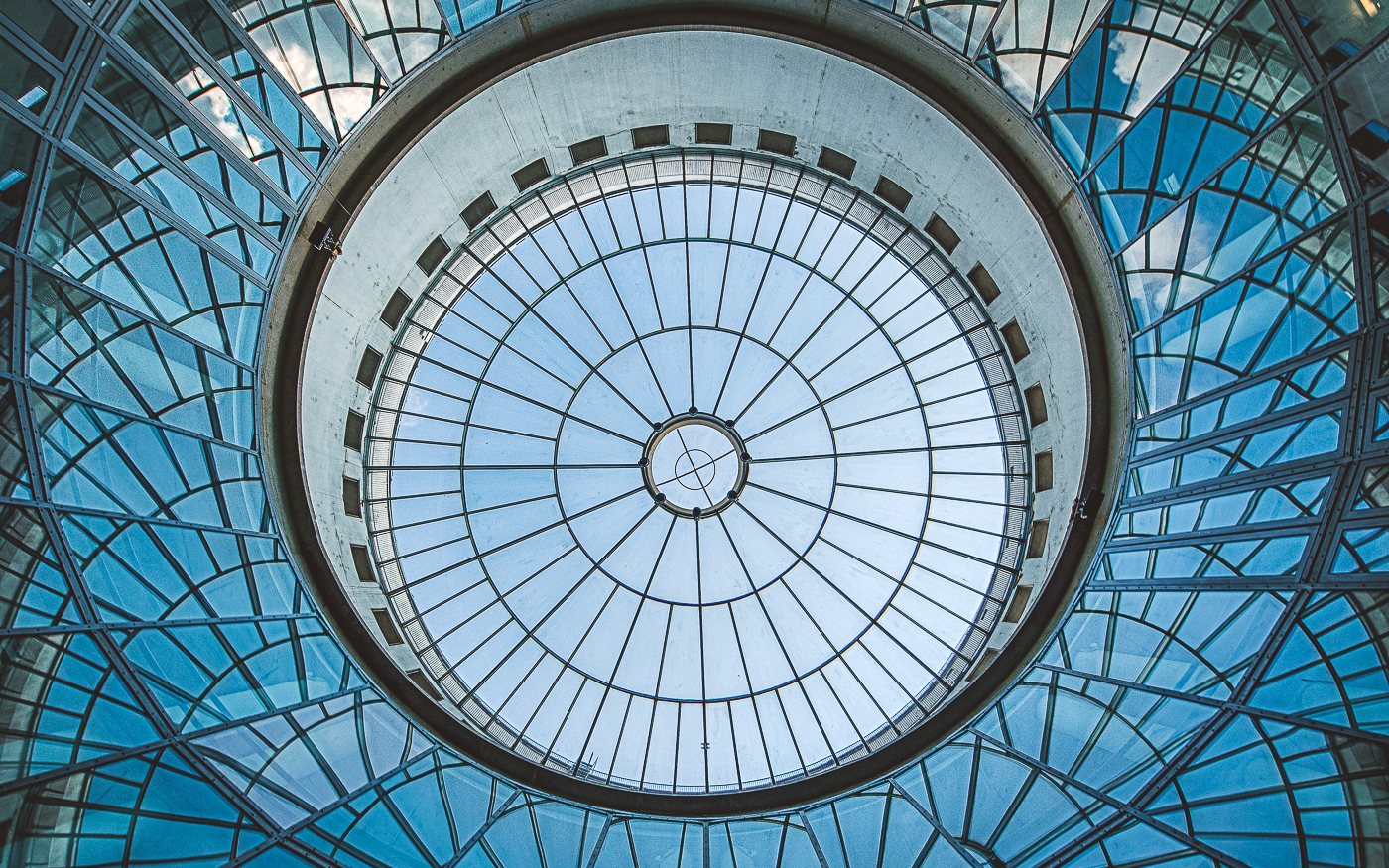 Dach der Kunsthalle Schirn in Frankfurt