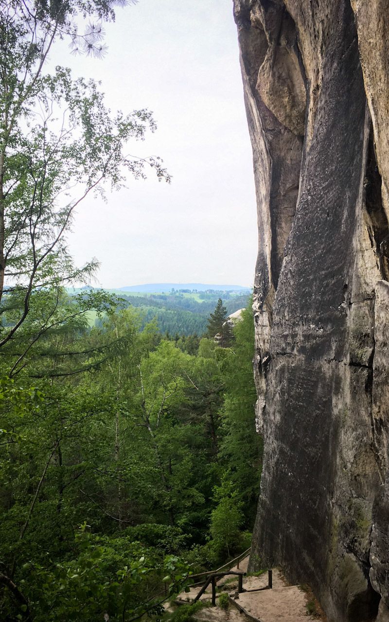 Kletterwand in der Sächsischen Schweiz