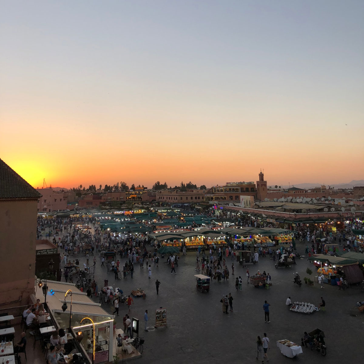 Jemaa-El-Fna Marrakesch in Marokko