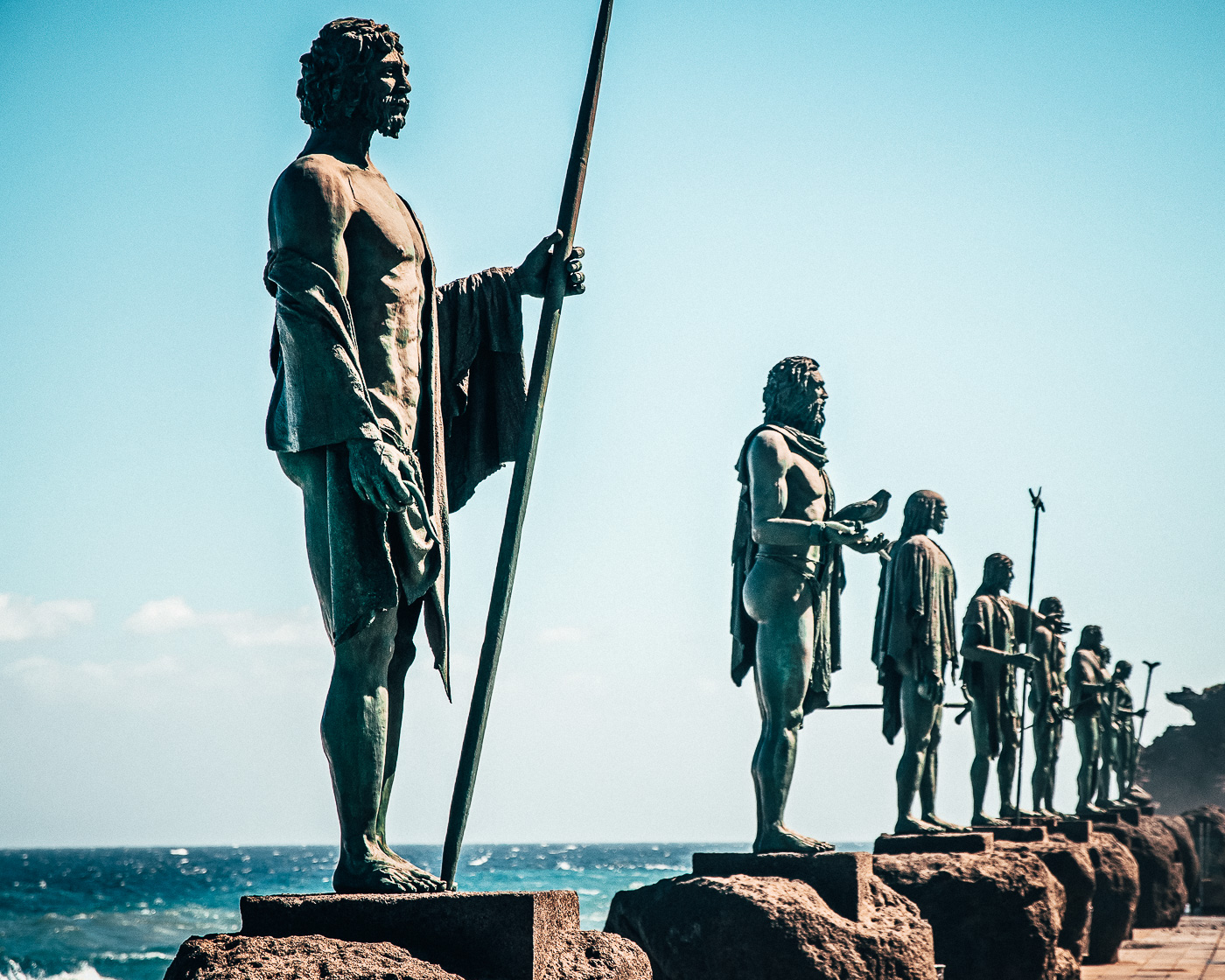 Candelaria Teneriffa Sehenswürdigkeiten Guanchen Statuen