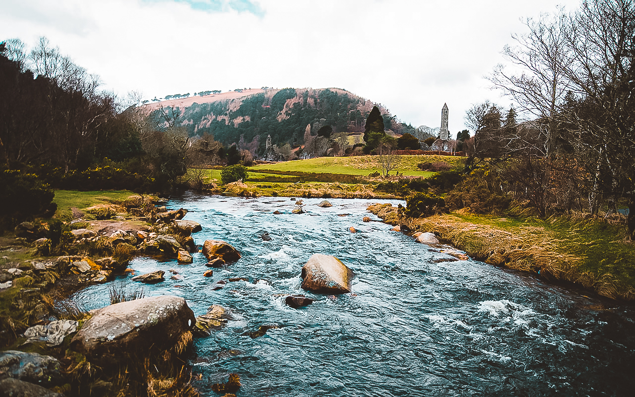 Wicklow Mountains Nationalpark Fluß Irland
