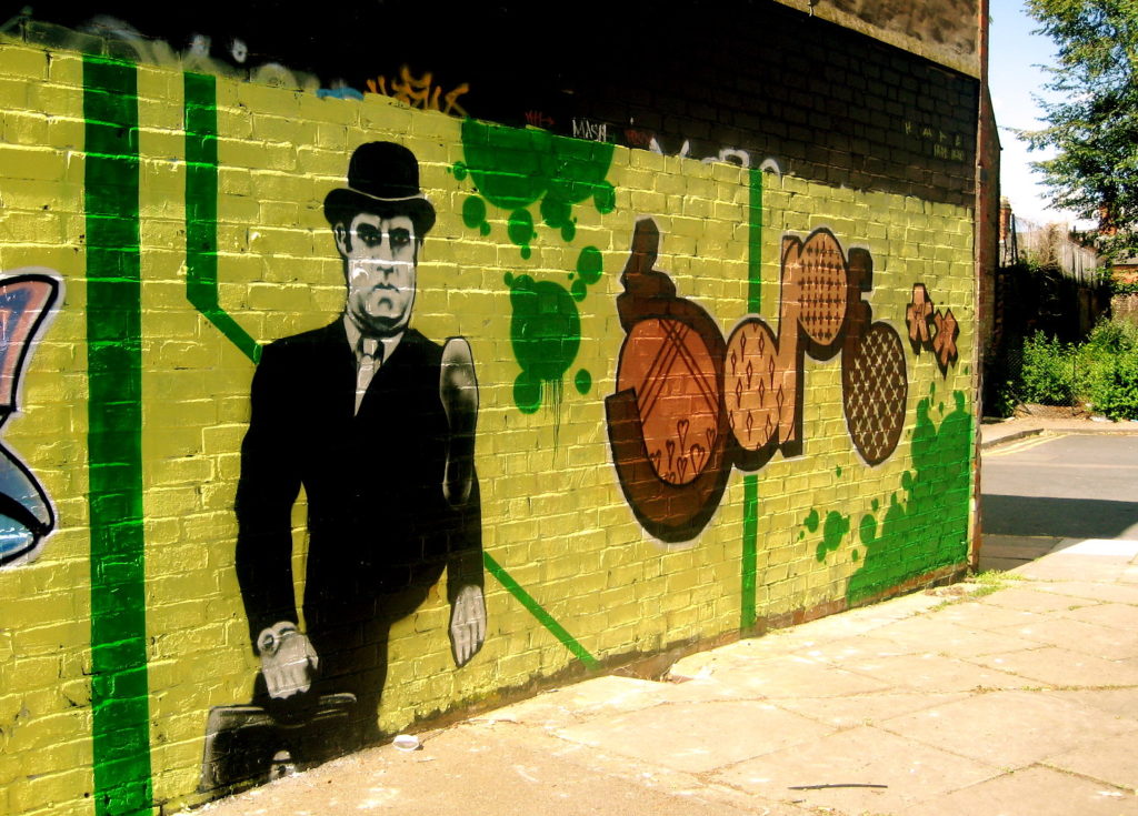 Monty Python Graffiti: Silly Walks Leicester Street Art