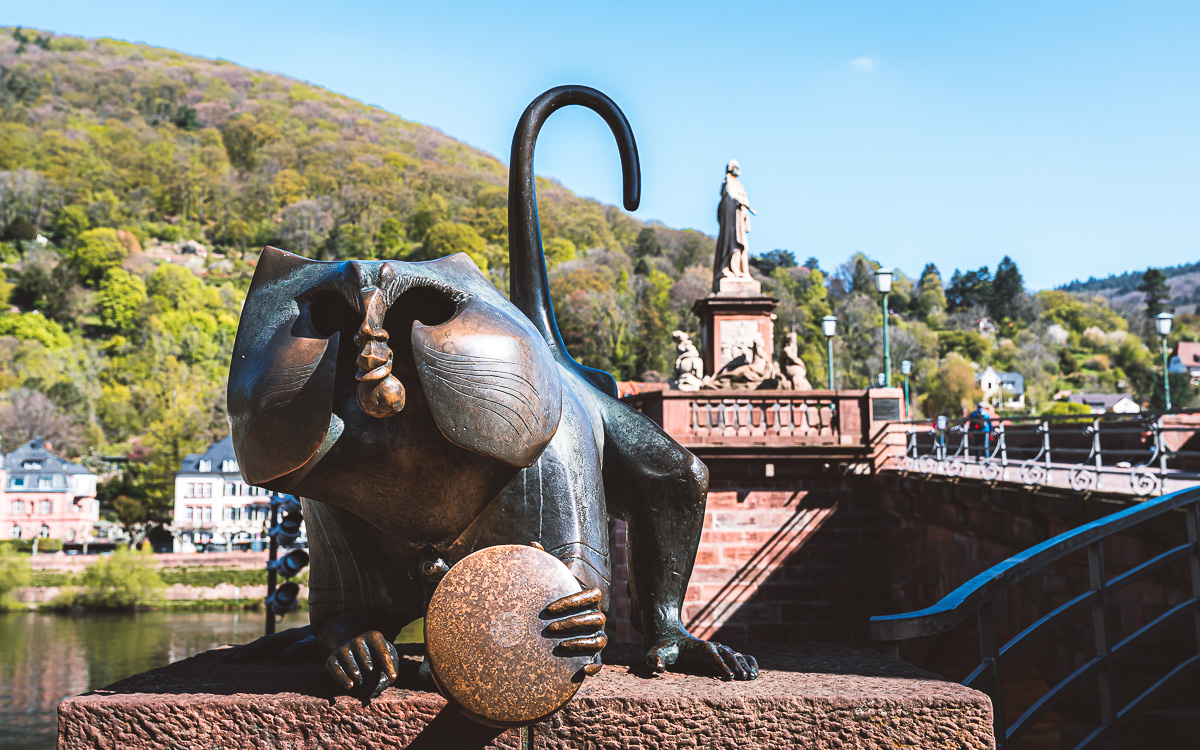 Affe mit Spiegel, Alte Brücke Heidelberg