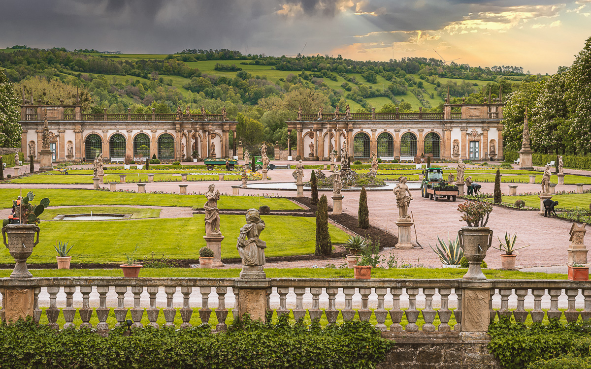 Schlossgarten Weikersheim mit Orangerie