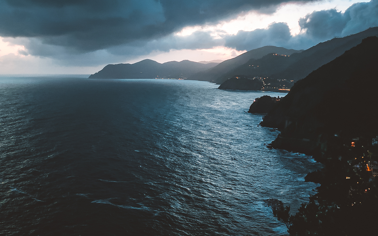 Abendpanorama Cinque Terre
