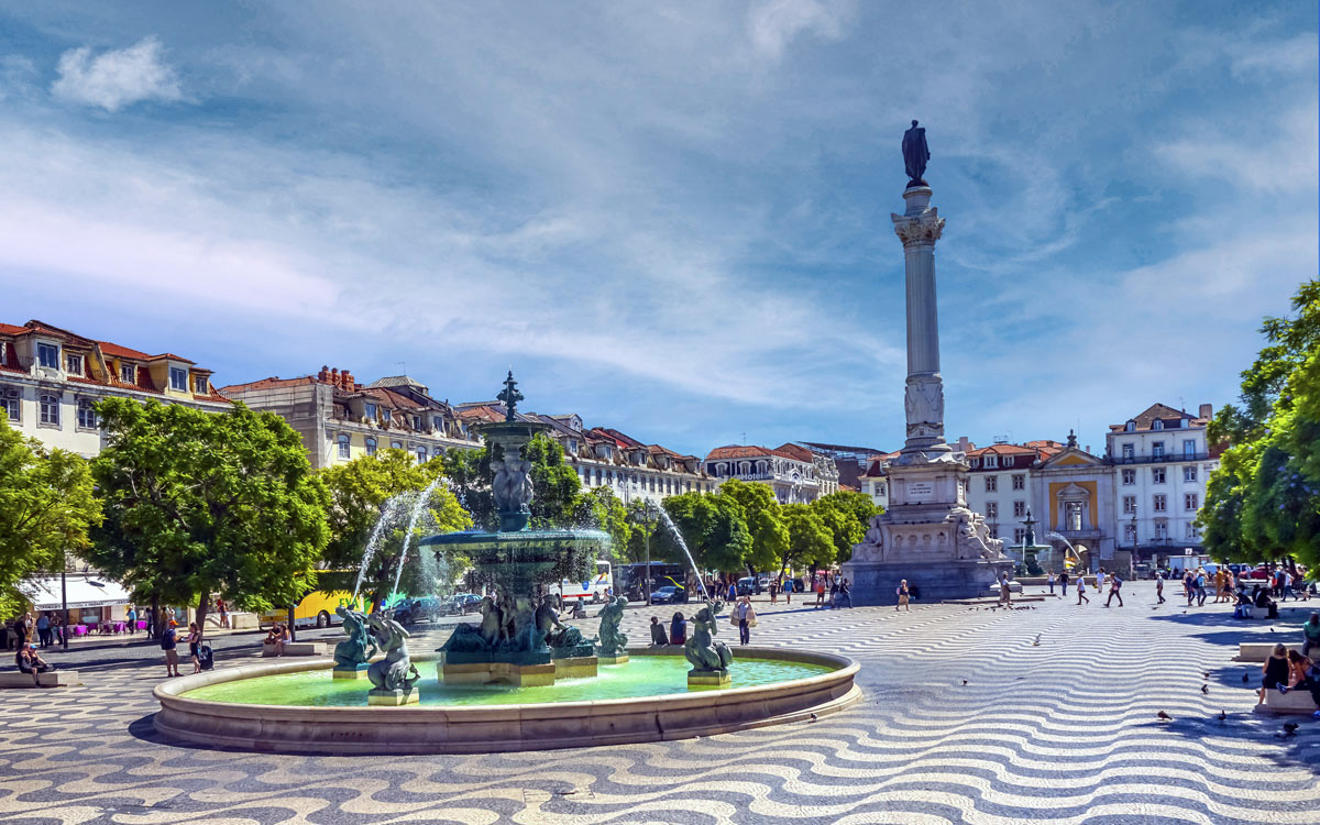Toller Platz in Baixa (Lissabon): Rossio - Praça Dom Petro IV