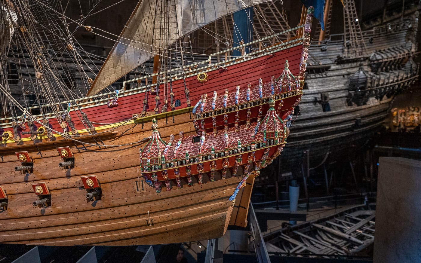 Die Vasa war einst wunderschön bemalt und verziert