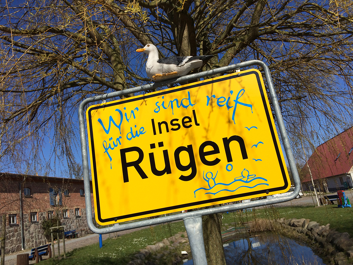Insel Rügen Ortsschild