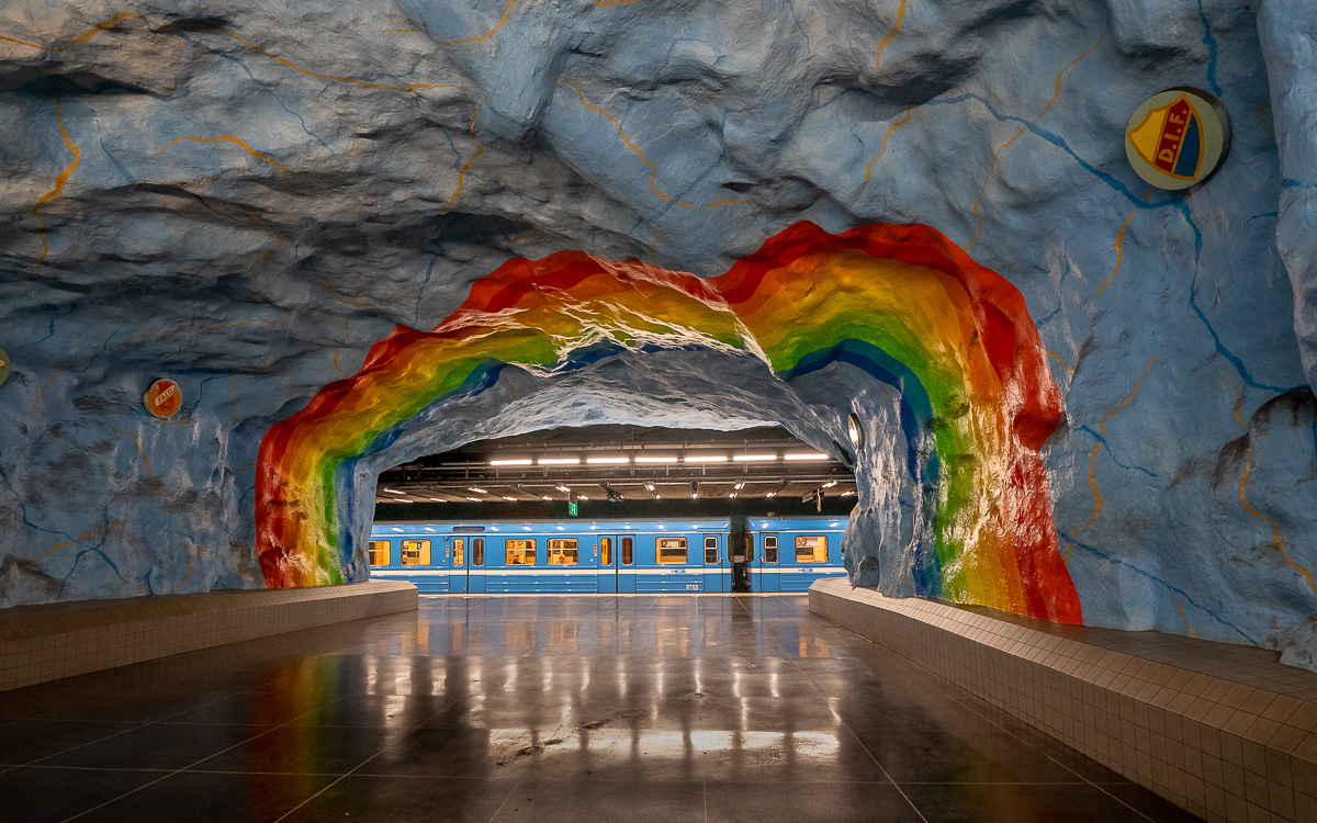 Kunst in der Ubahn Stockholm