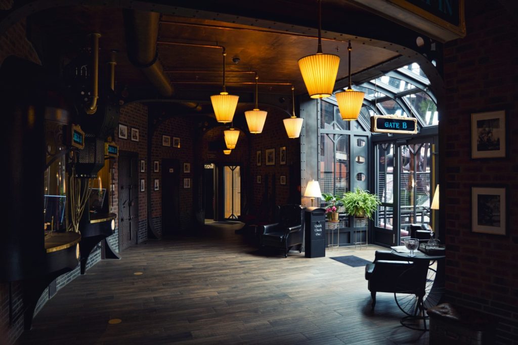 Lobby im Hotel Charles Lindbergh Phantasialand