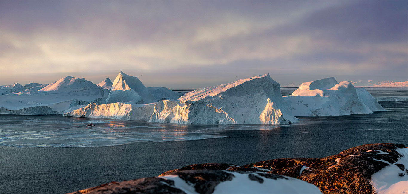 Grönland im Winter Diskobucht
