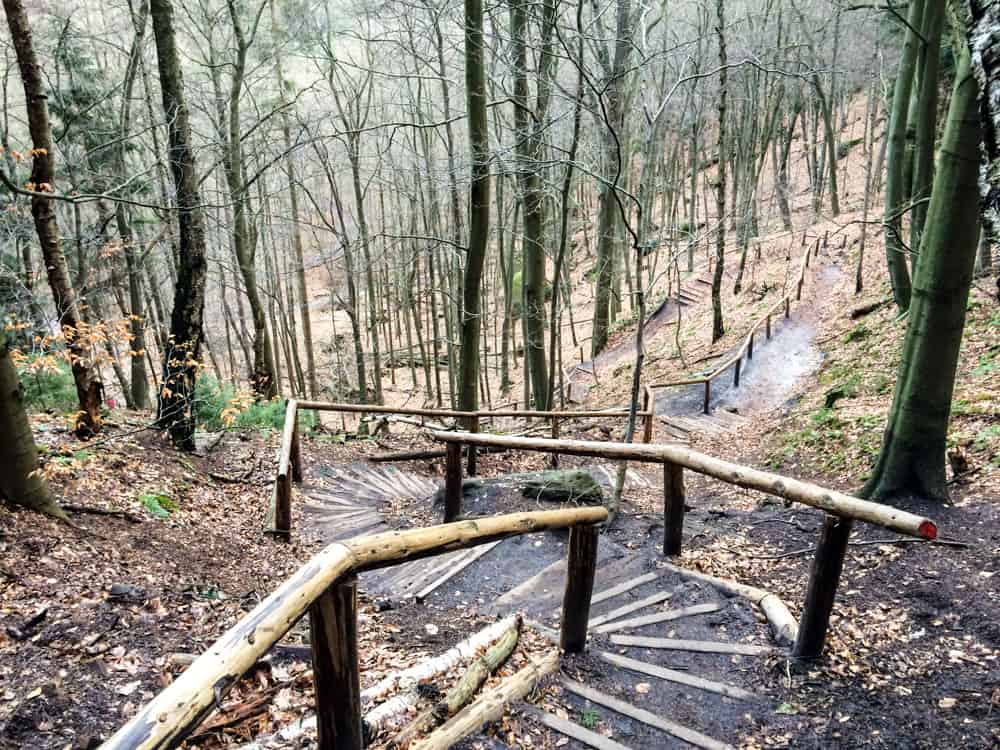 Abstieg Wandern Sächsische Schweiz