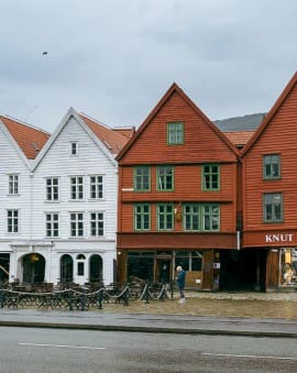 Brygge i Bergen Norwegen Wahrzeichen