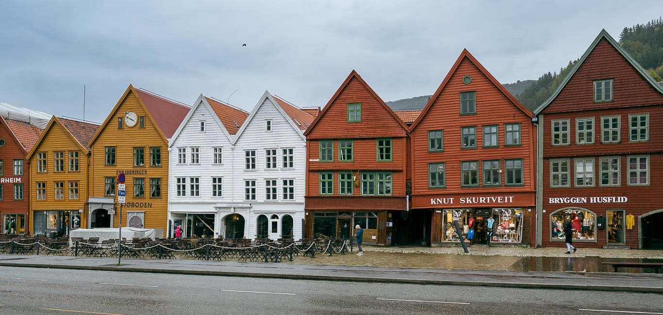 Brygge i Bergen Norwegen Wahrzeichen