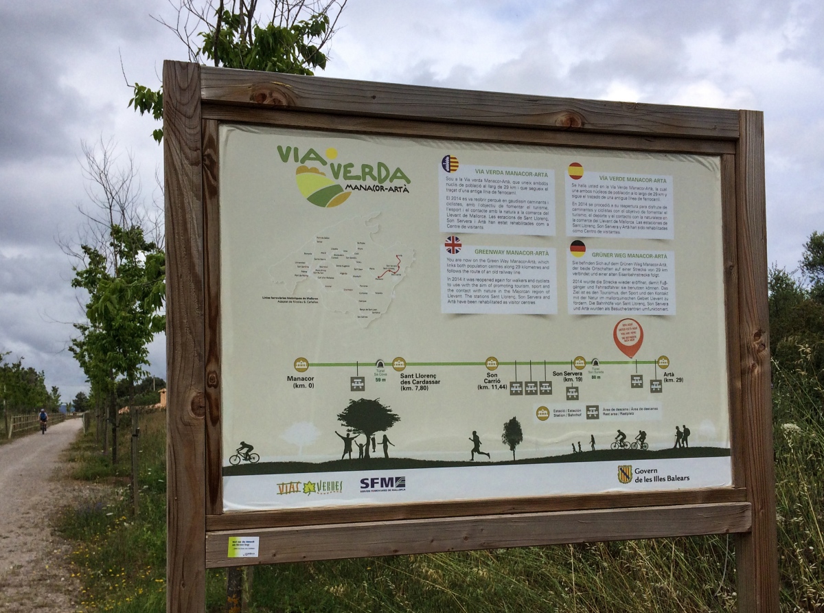 Route des Radweg Vía Verde auf Mallorca