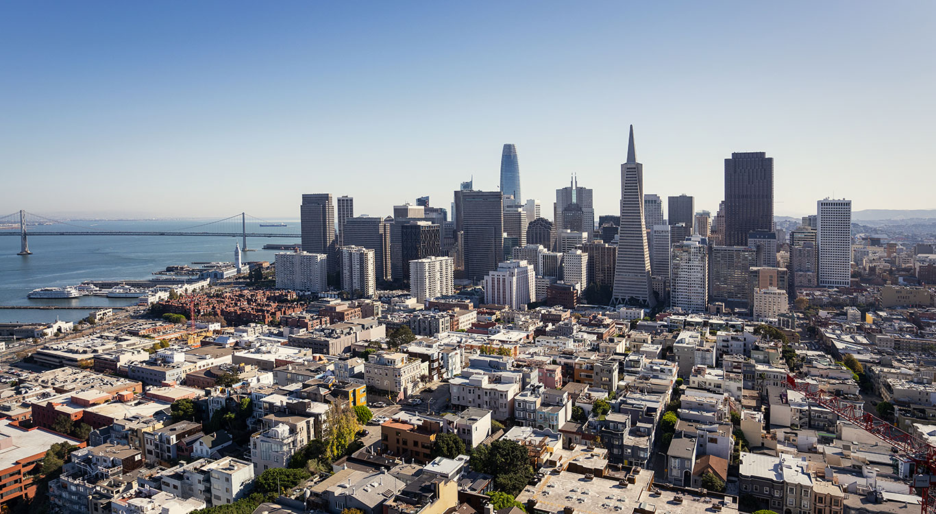 Aussicht vom Coit Tower in San Francisco