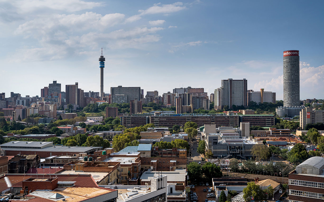 Ausblick aufs Zentrum im Hallmark House Hotel Johannesburg