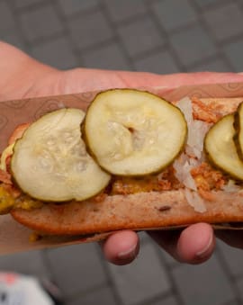 Kopenhagen typisches Essen Hot Dops