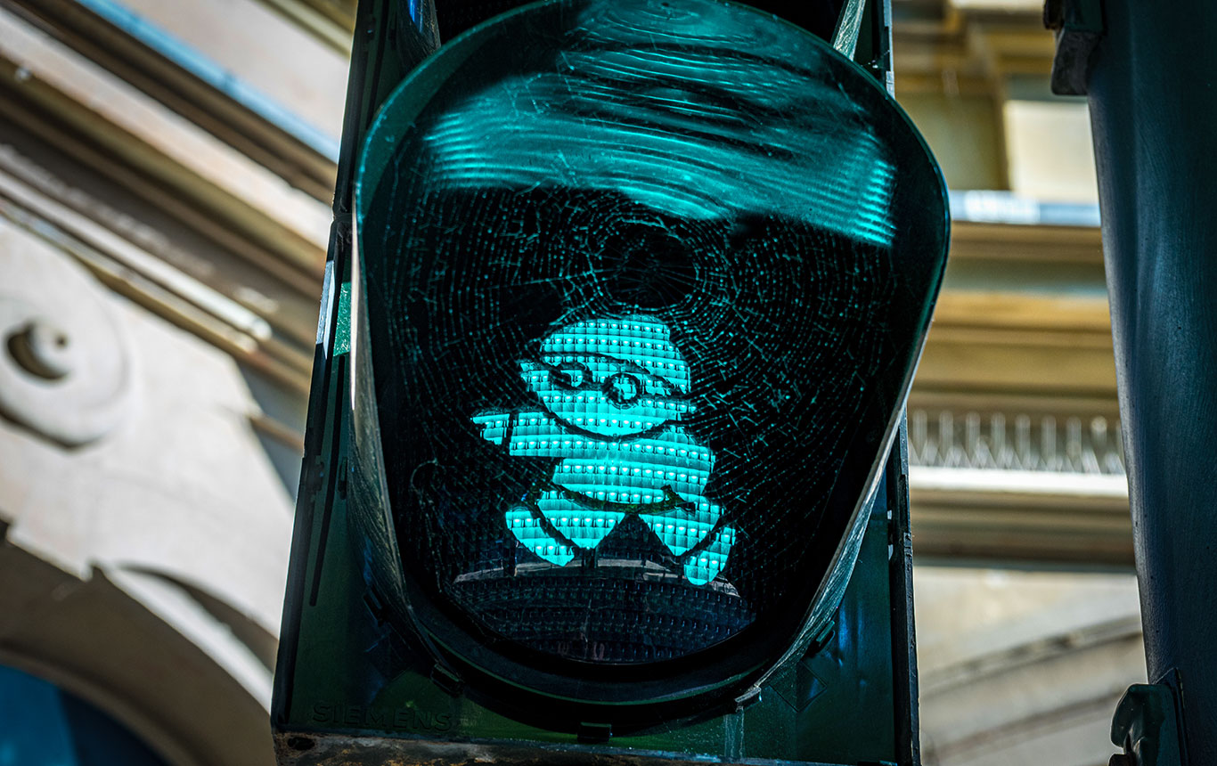 Mainzelmännchen Ampel in Mainz