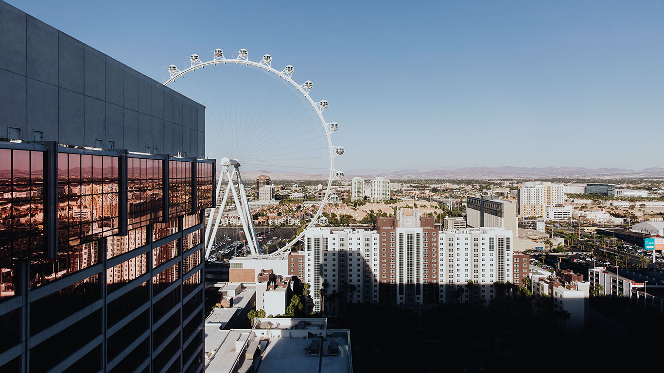 High Roller Observation Wheel am the LINQ in Lsa Vegas