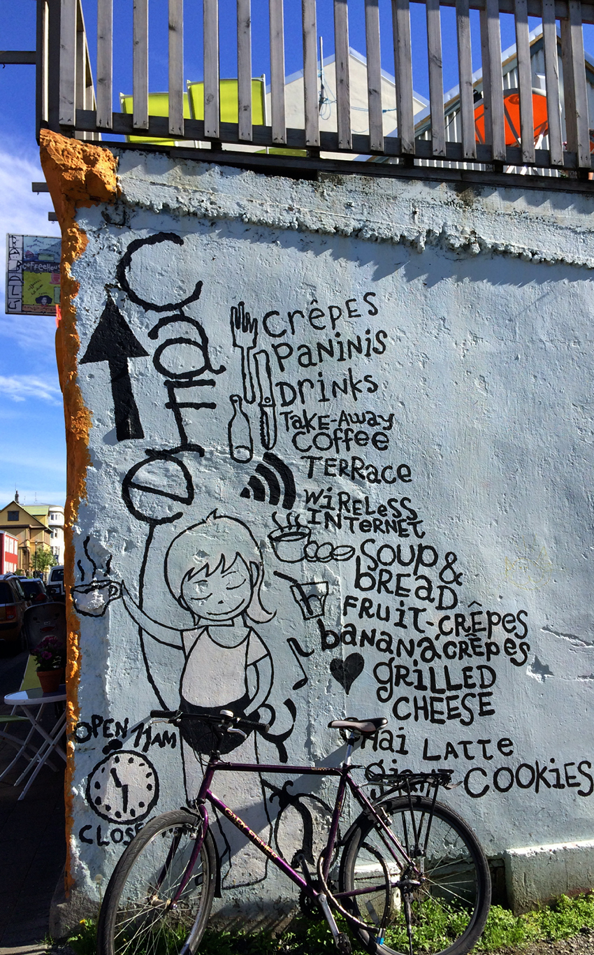 Streetart am Cafe Babalu in Reykjavík
