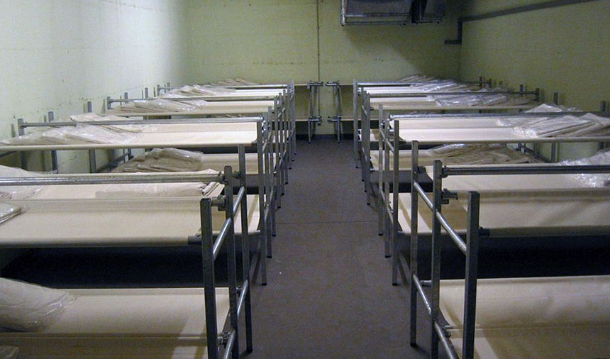 Schlafsaal des Bunker in Berlin