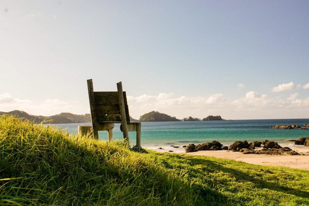 Am Strand in Otamure