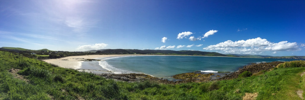 Bucht mit Strand in den Catlins Neuseeland