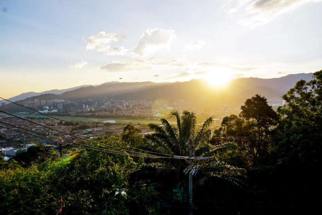 Sonnenuntergang von der Pueblito Paisa