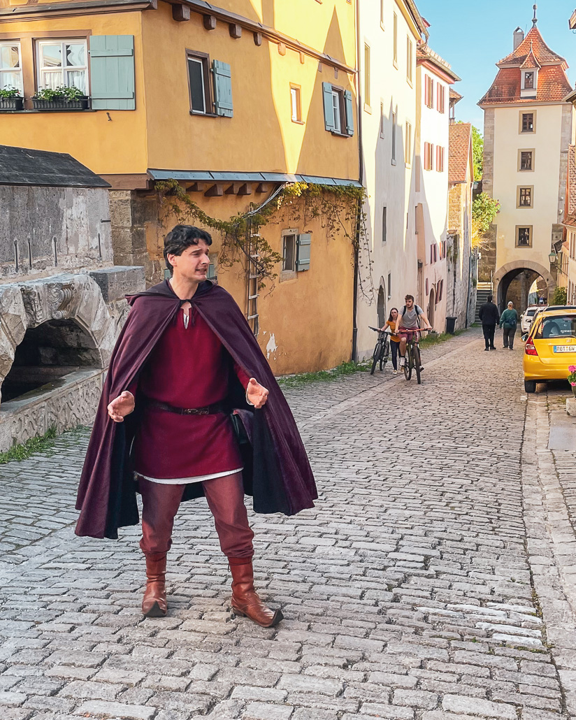 Der Henker in Rothenburg bei der abendlichen Tour