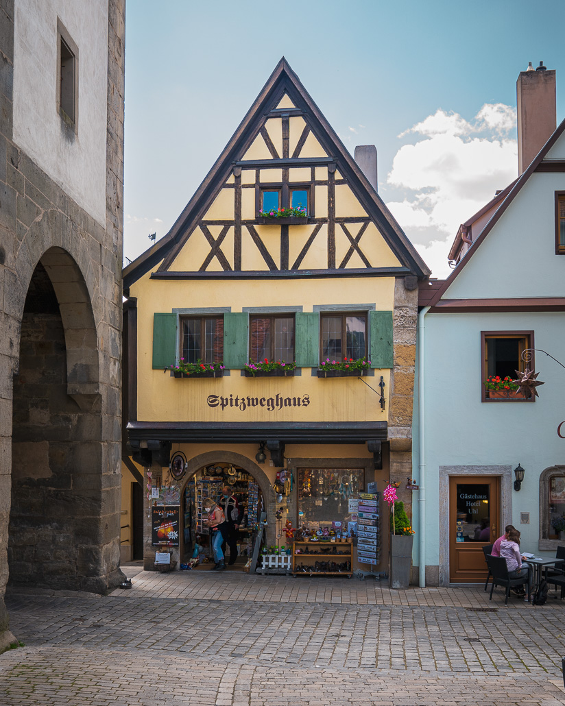 Spitzweghaus in der Altstadt in Rothenburg
