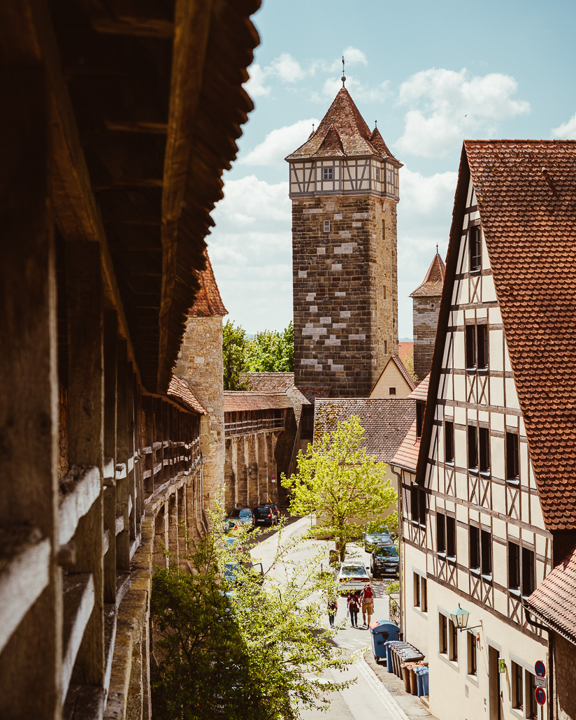 Tolle Aussichten A beim Turmweg in Rothenburg ob der Tauber