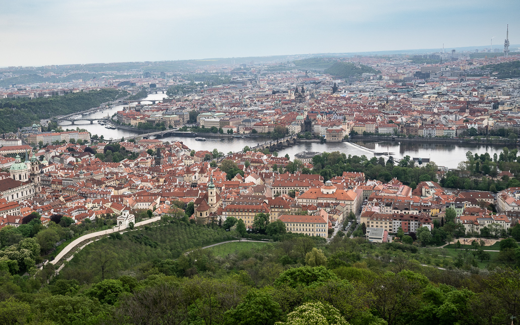 Aussicht Petrin Turm Prager Burg