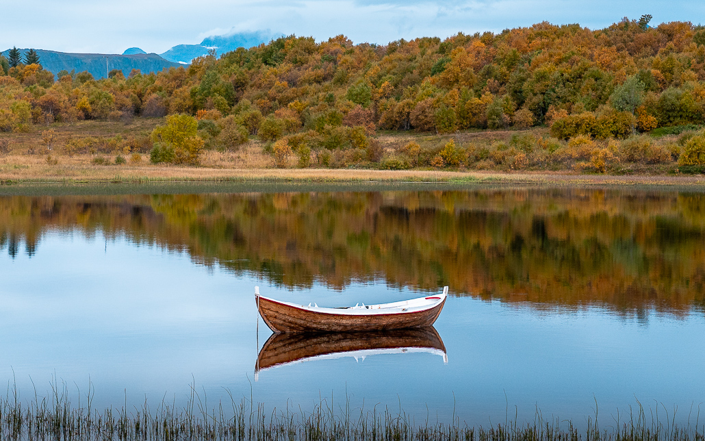 Fotospot bei Leknes Boot auf den Lofoten