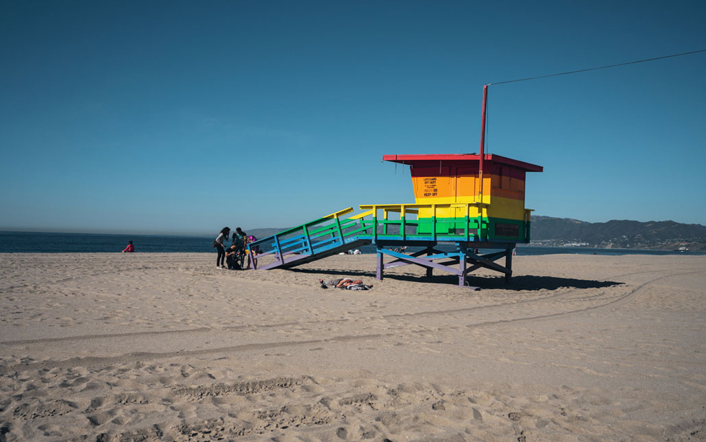 Venice Pride Lifeguard Tower