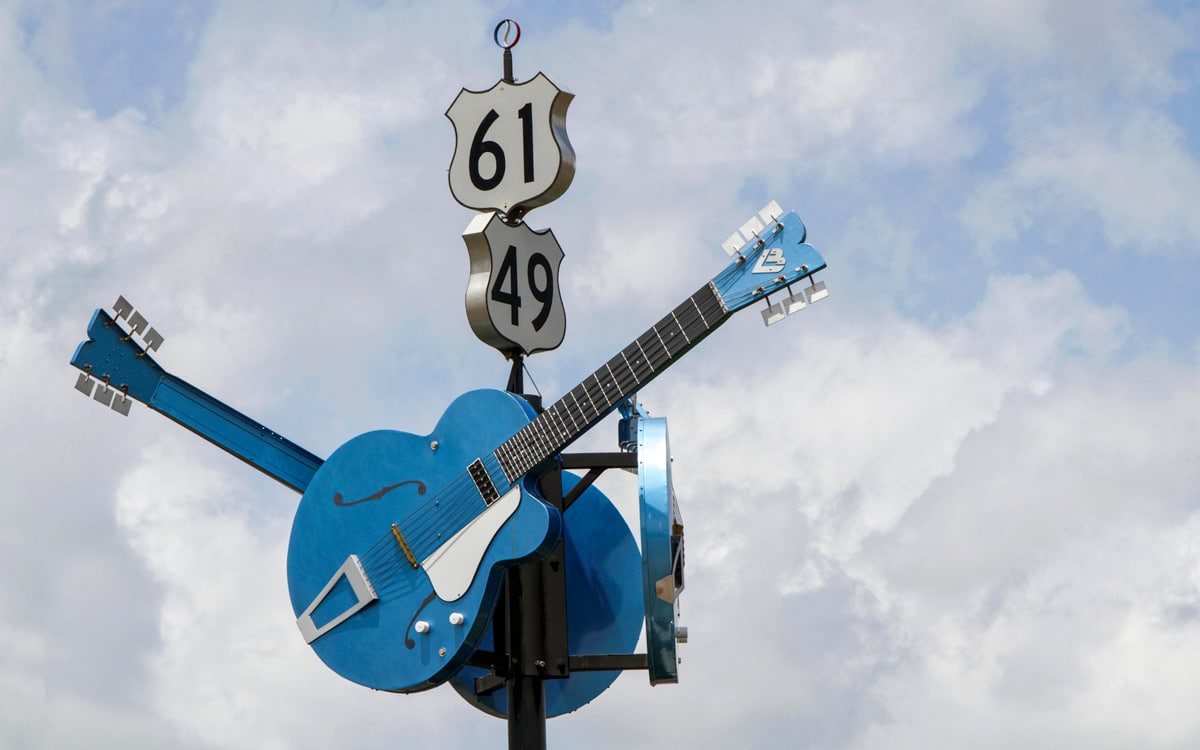 The Crossroads Schild bei Clarksdale, Mississippi