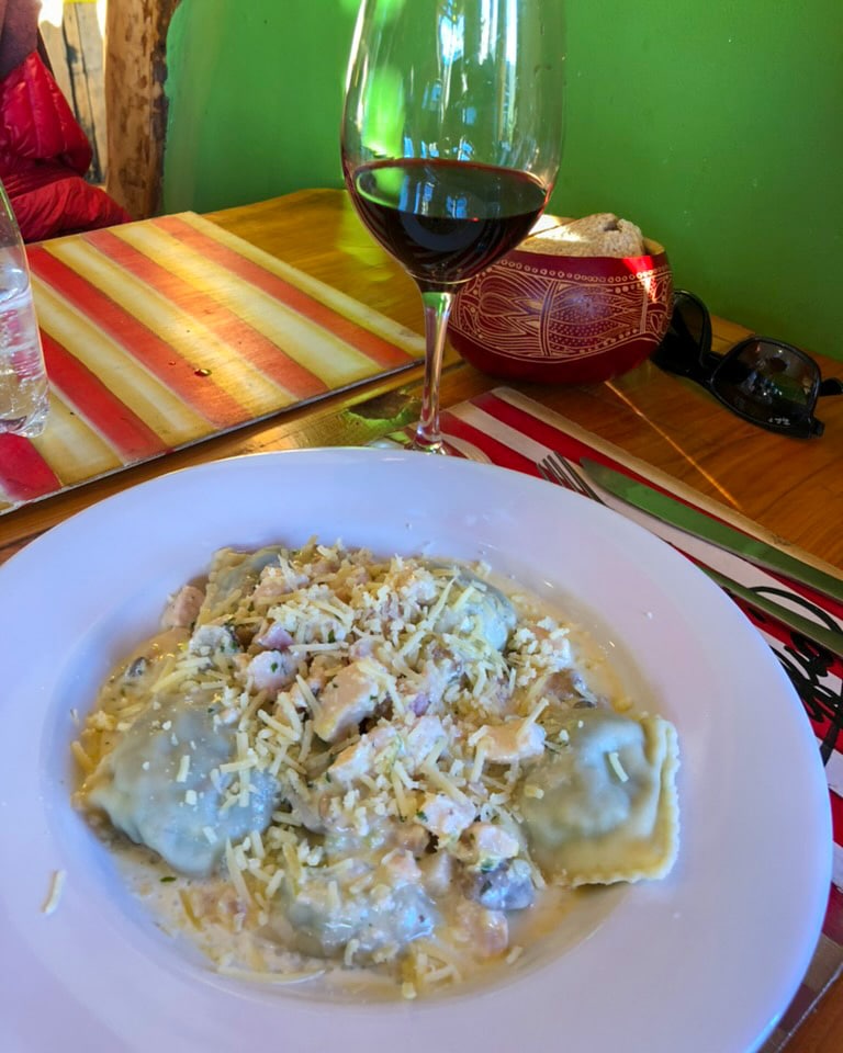 Selbstgemachte Pasta in der Trattoria Maffia in El Chaltén. Unser bester Tipp.