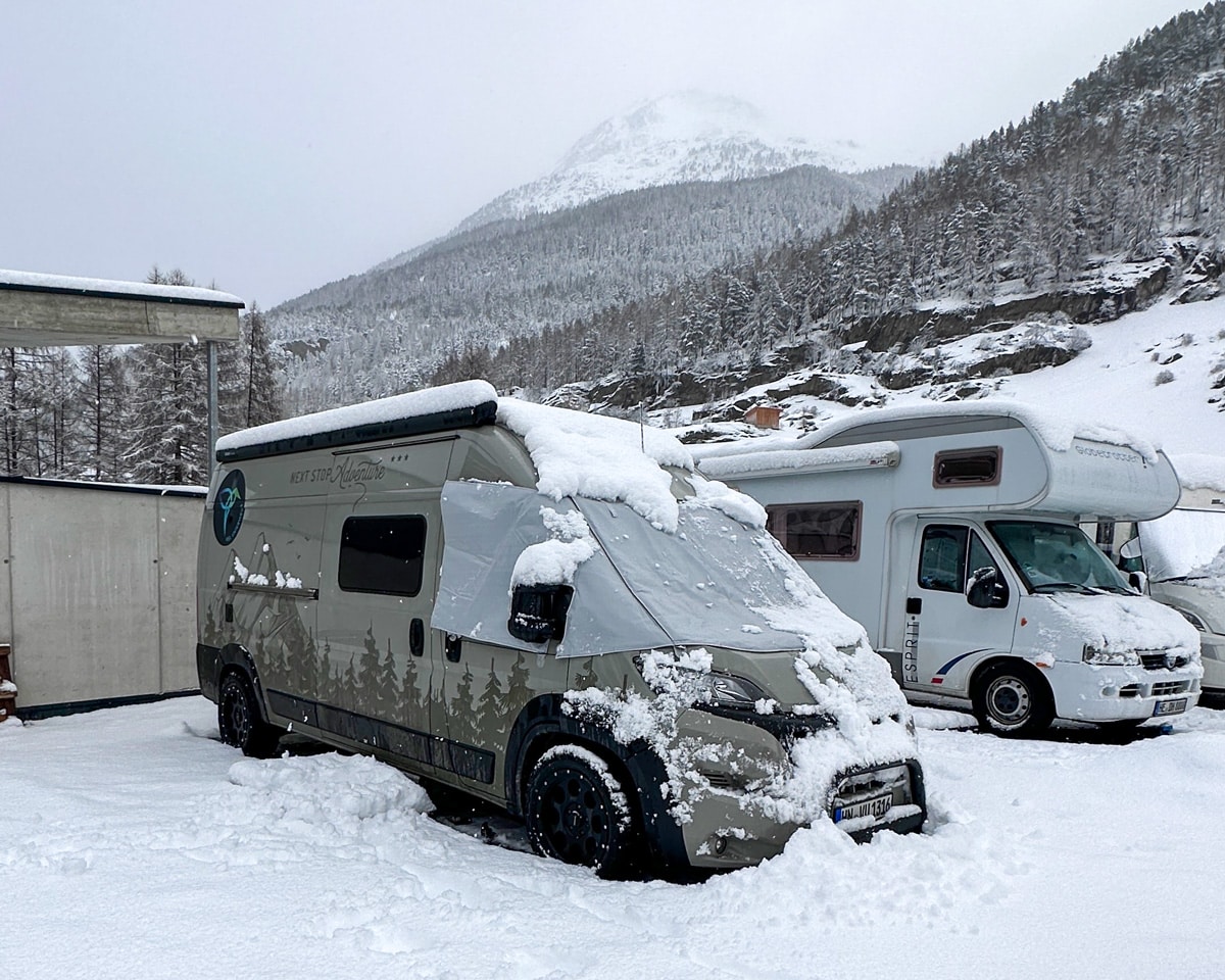 Wintercamping mit meinem Kastenwagen Tourne in Sölden