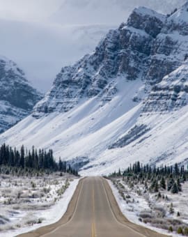 Icefields Parkway Sehenswürdigkeiten Winter