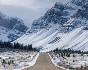 Icefields Parkway Sehenswürdigkeiten Winter