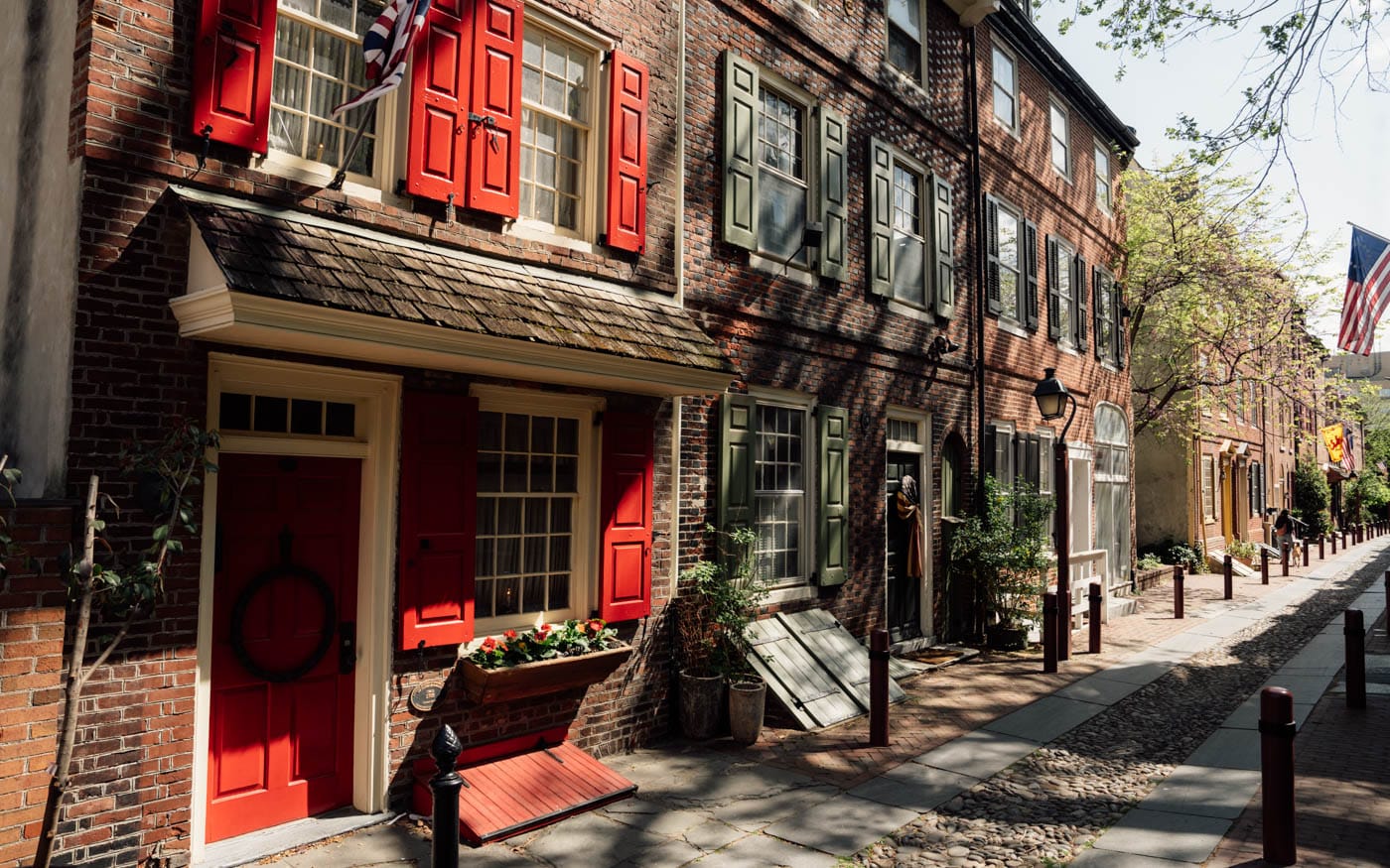 Elfreth‘s Alley, älteste bewohnte Straße der USA.